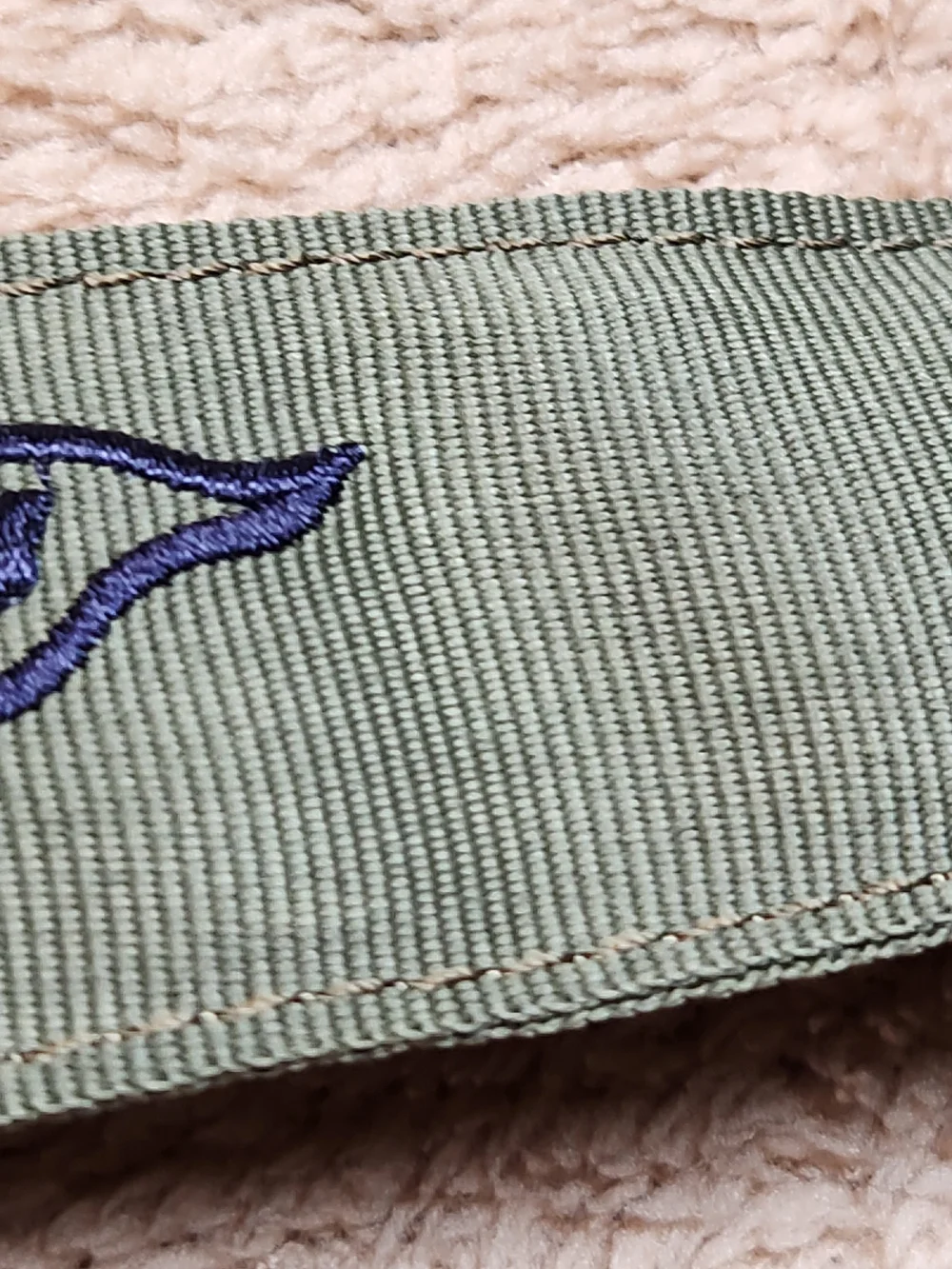 Olive Green Tactical Belt with Navy Embroidered Logo Vinyard Vines 2XL